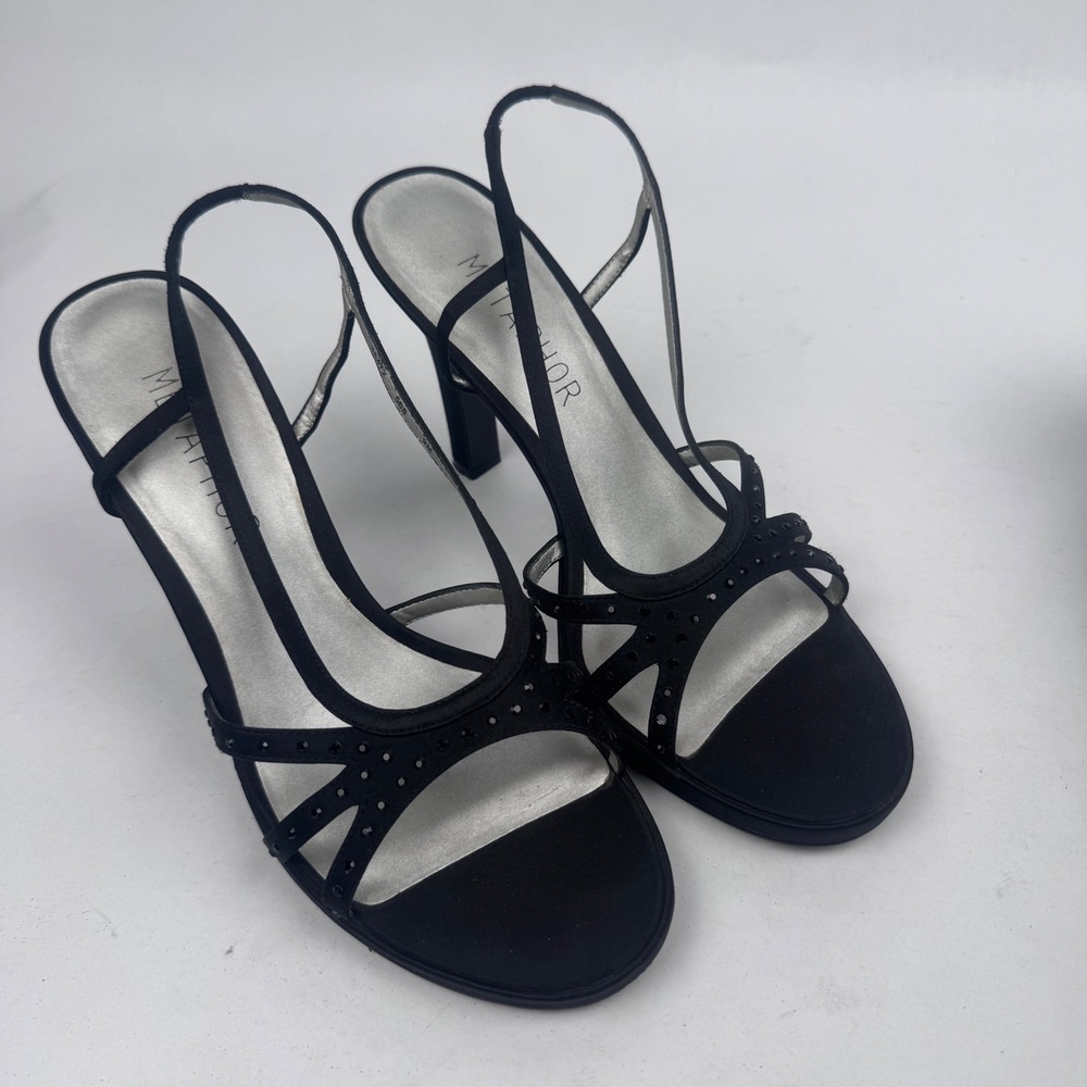 Metaphor Women's 9 Black Heidi Heel 4" Strappy with Box EUC - Picture 6 of 6